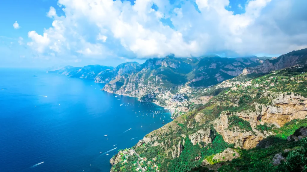 Path of the Gods trail in Positano, offering breathtaking views of the Amalfi Coast