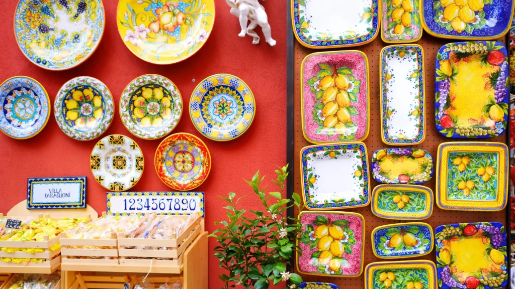 Boutique shopping in Positano, featuring handcrafted accessories