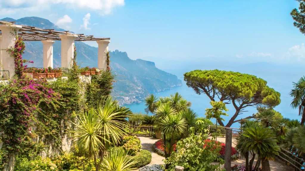 Villa Rufolo in Ravello, with its historic gardens and breathtaking coastal views