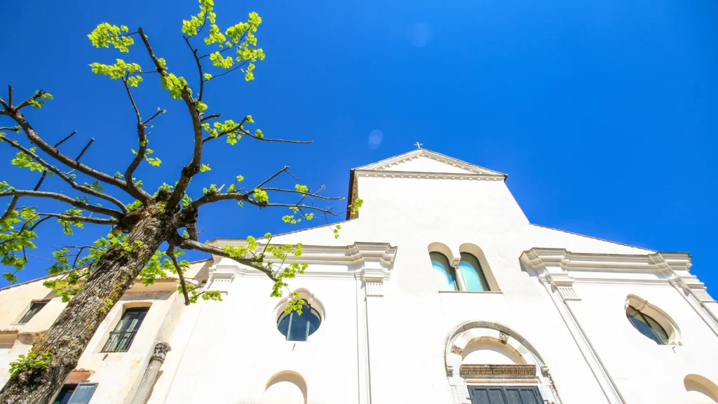 Ravello Cathedral, an ancient church with a Romanesque façade and historical religious artifacts